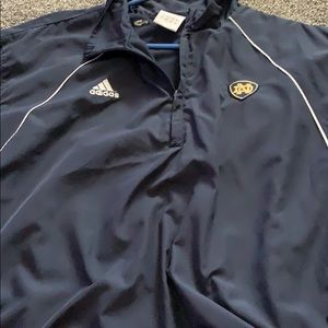 Navy Notre Dame Windbreaker Pullover Jacket